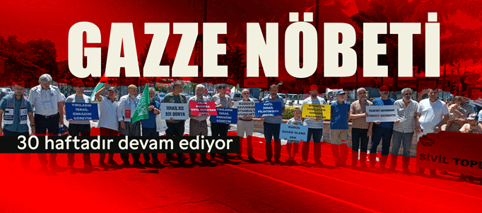 Sakarya'da Gazze nöbeti 30 haftadır devam ediyor
